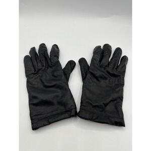 Genuine Leather Gloves Women Size 7.5 Black Cashmere Lined Driving Dressy